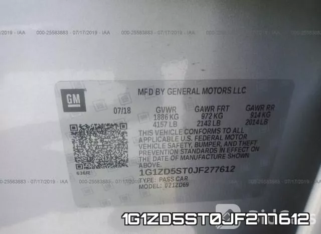1G1ZD5ST0JF277612 фото 10