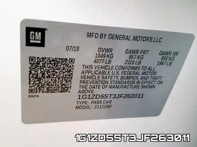 1G1ZD5ST3JF263011 фото 2