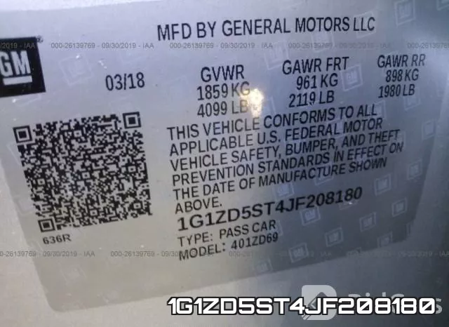 1G1ZD5ST4JF208180 фото 10