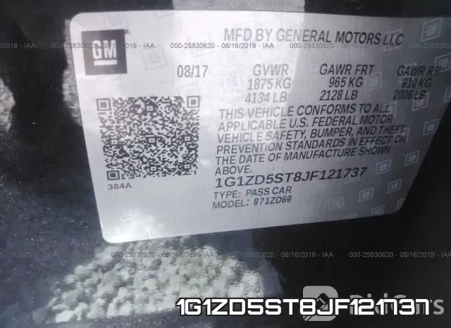1G1ZD5ST8JF121737 фото 10