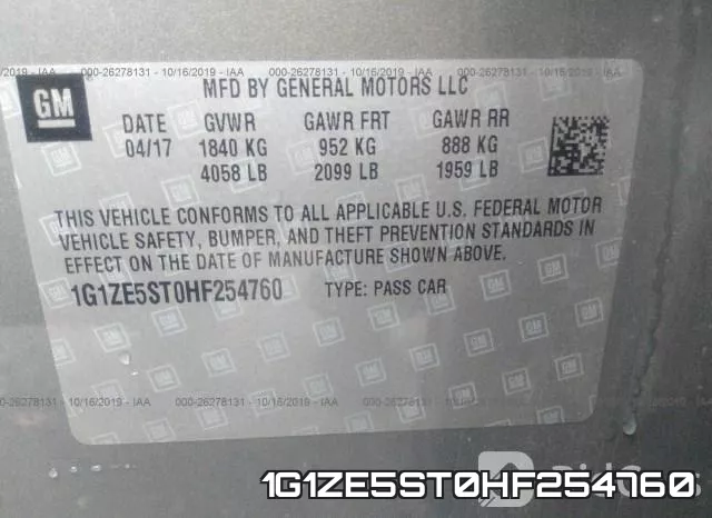 1G1ZE5ST0HF254760 фото 10