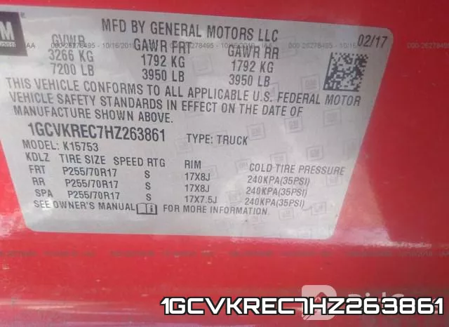 1GCVKREC7HZ263861 фото 10