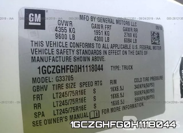 1GCZGHFG0H1118044 фото 10