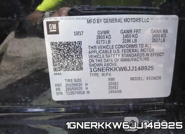 1GNERKKW6JJ148925 фото 10
