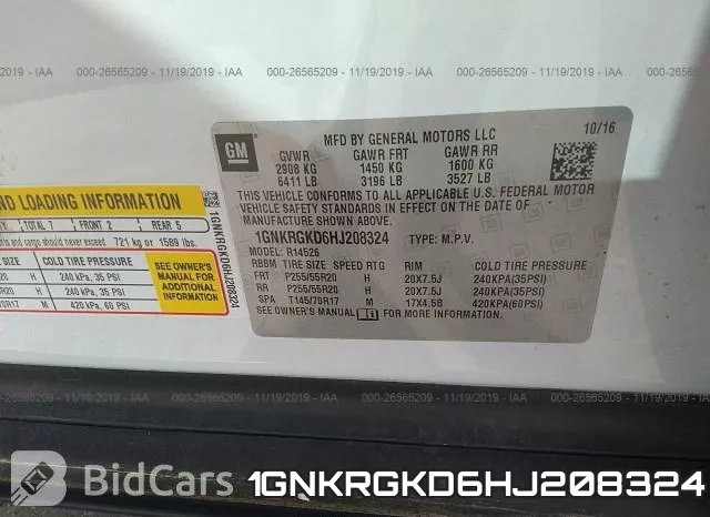 1GNKRGKD6HJ208324 фото 10