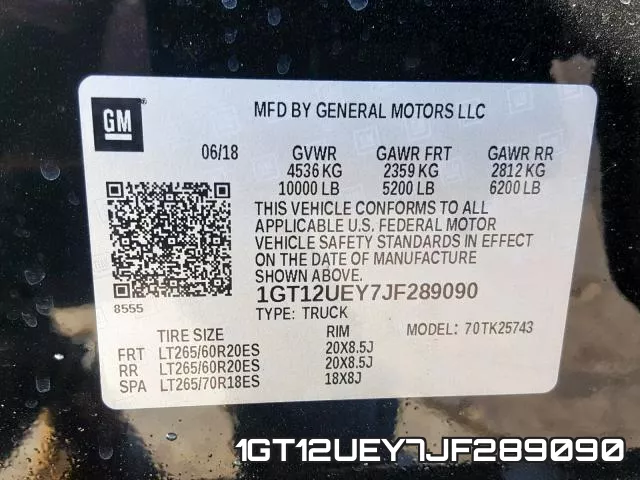 1GT12UEY7JF289090 фото 2