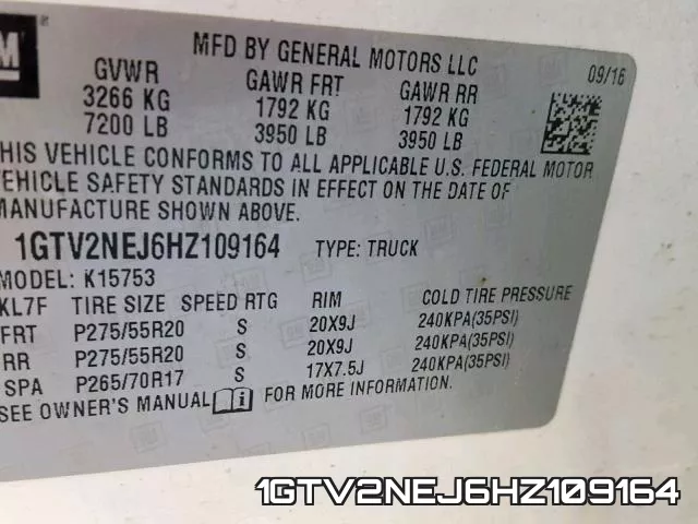 1GTV2NEJ6HZ109164 фото 2