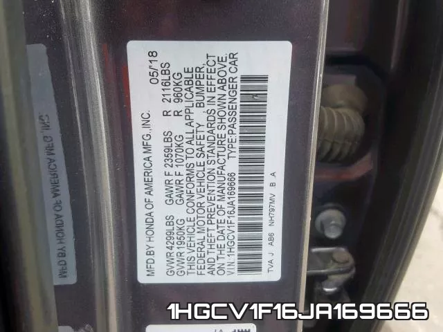 1HGCV1F16JA169666 фото 2
