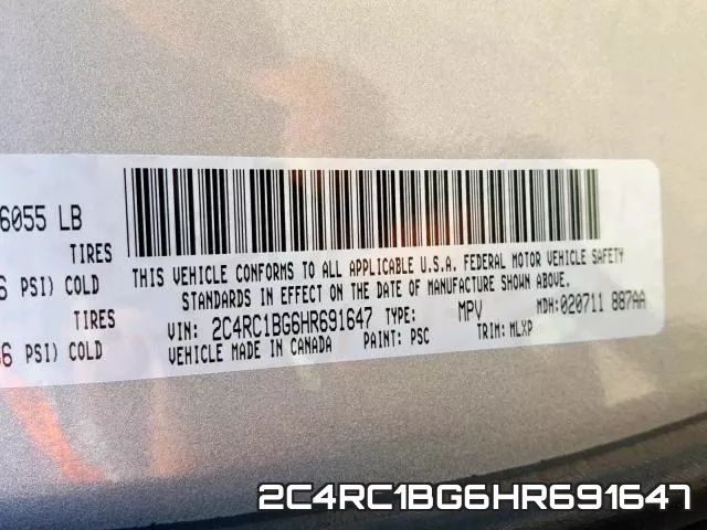 2C4RC1BG6HR691647 фото 2