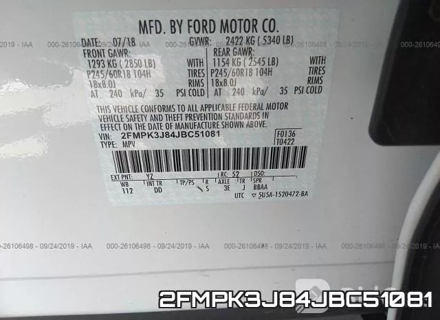2FMPK3J84JBC51081 фото 10