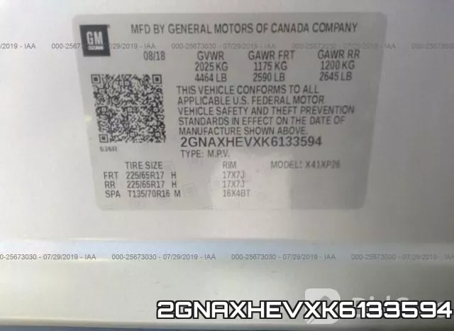 2GNAXHEVXK6133594 фото 10