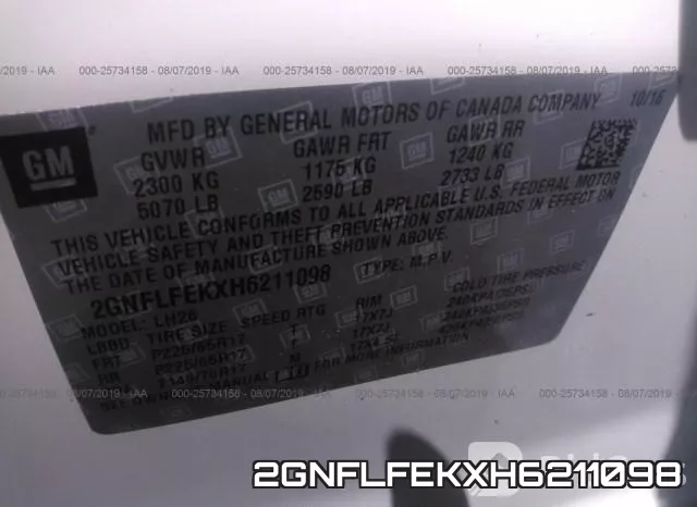 2GNFLFEKXH6211098 фото 10