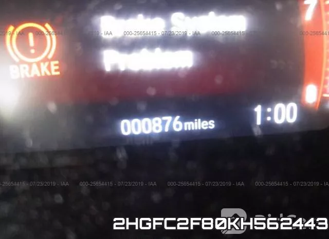 2HGFC2F80KH562443 фото 8