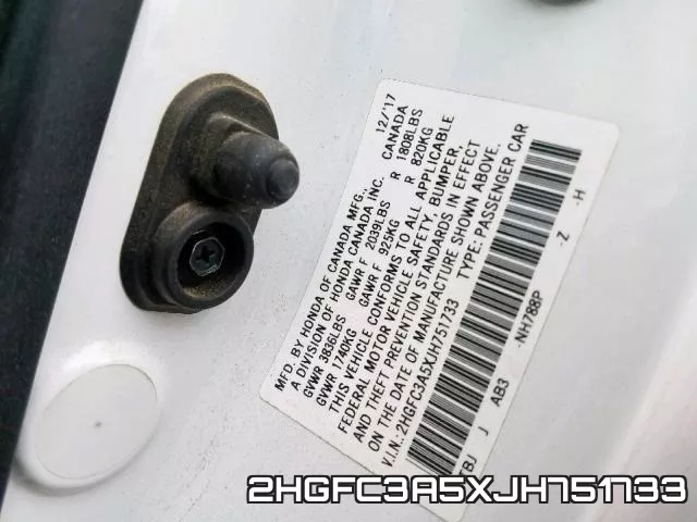 2HGFC3A5XJH751733 фото 2