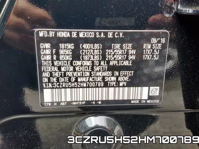 3CZRU5H52HM700789 фото 2