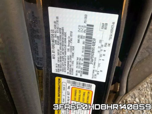 3FA6P0HD8HR140859 фото 2