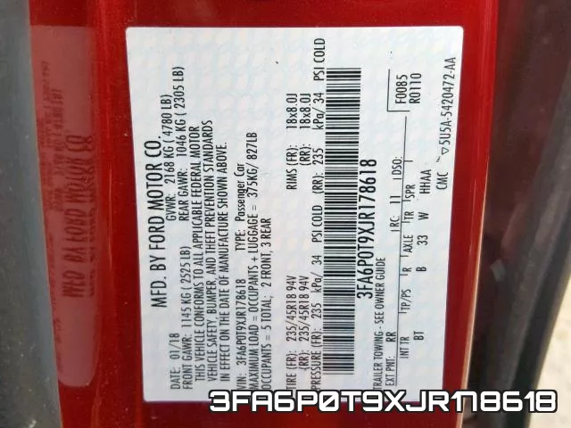 3FA6P0T9XJR178618 фото 2