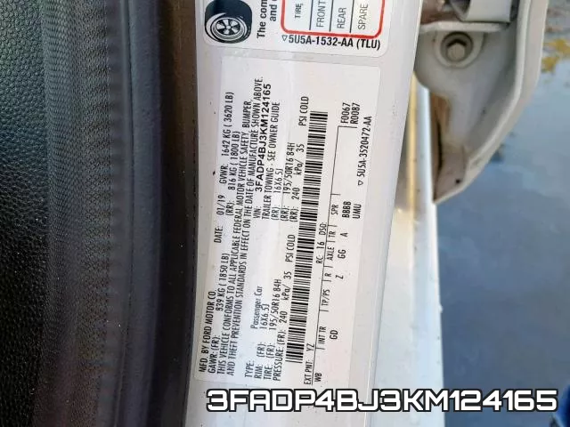 3FADP4BJ3KM124165 фото 2