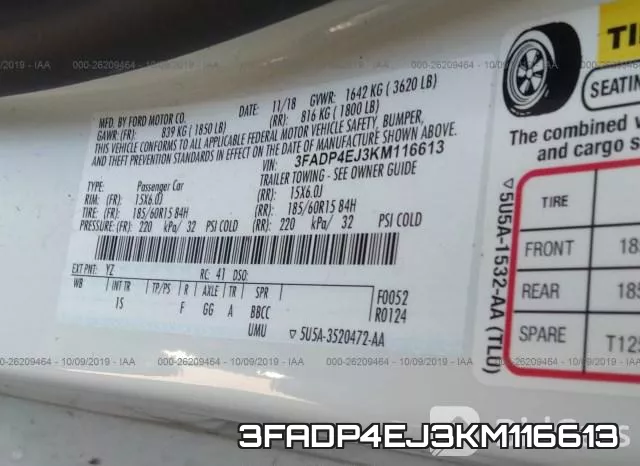 3FADP4EJ3KM116613 фото 10