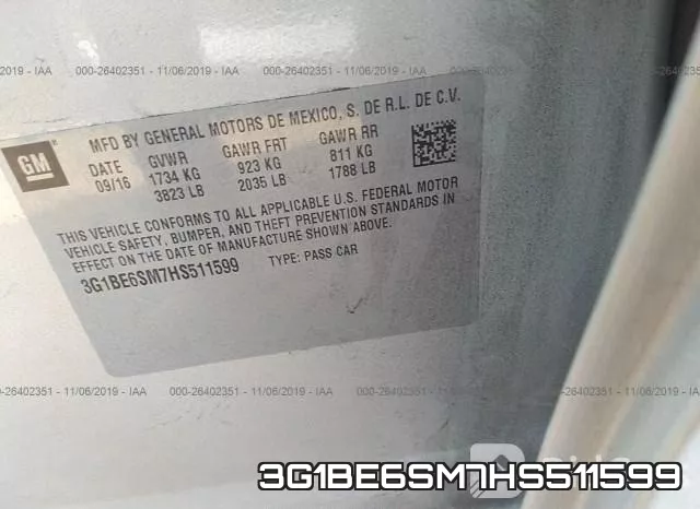 3G1BE6SM7HS511599 фото 10