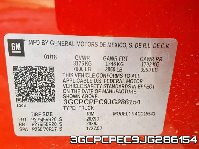 3GCPCPEC9JG286154 фото 2