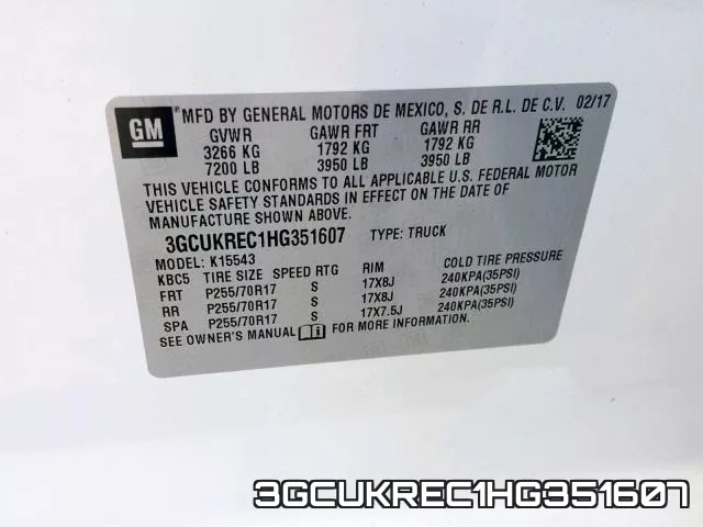 3GCUKREC1HG351607 фото 2