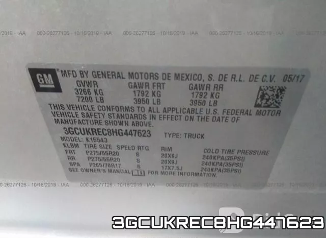 3GCUKREC8HG447623 фото 10