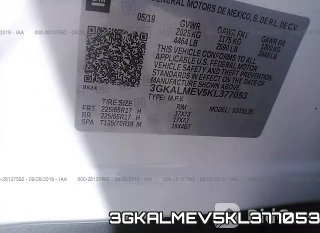 3GKALMEV5KL377053 фото 10