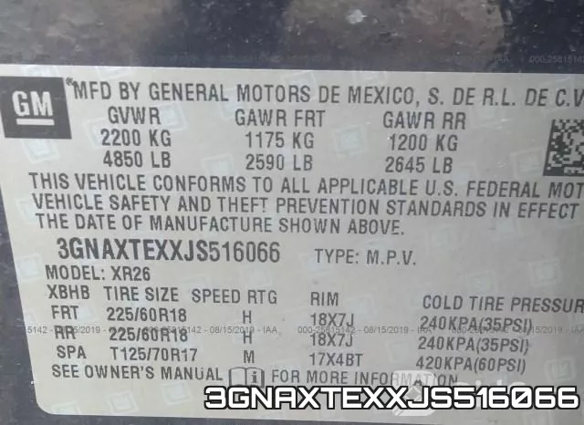 3GNAXTEXXJS516066 фото 10