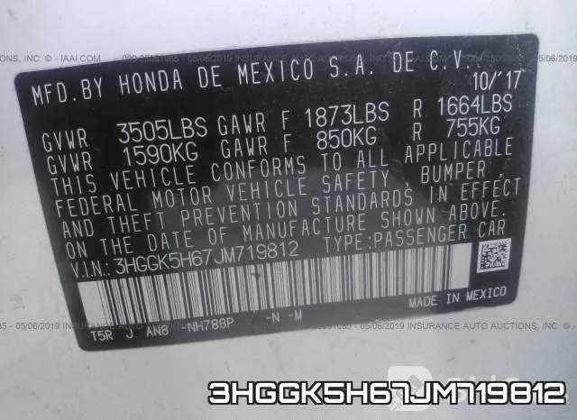 3HGGK5H67JM719812 фото 10