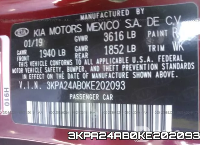 3KPA24AB0KE202093 фото 10