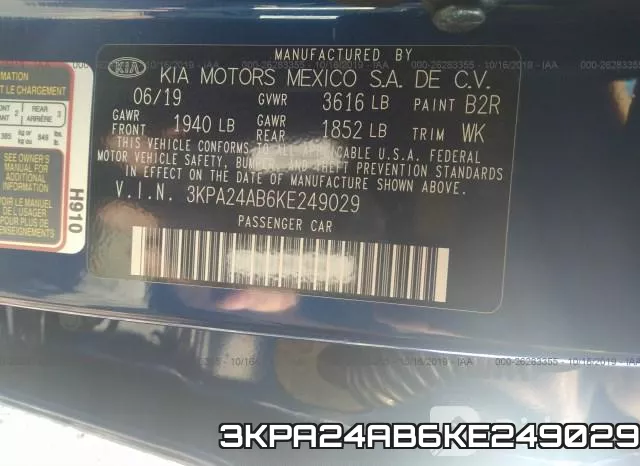 3KPA24AB6KE249029 фото 10