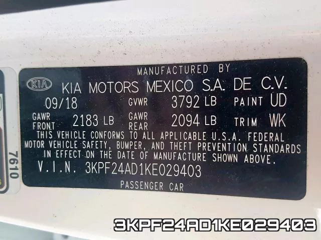 3KPF24AD1KE029403 фото 2