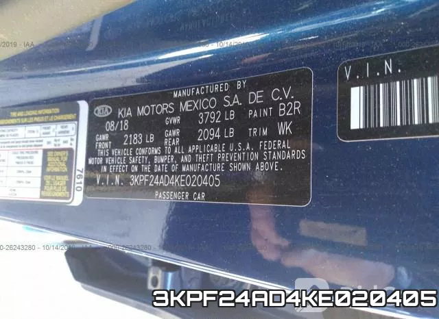 3KPF24AD4KE020405 фото 10