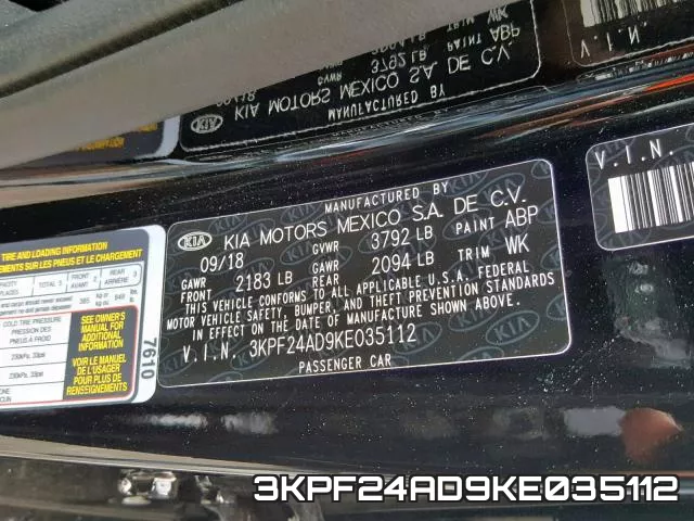3KPF24AD9KE035112 фото 2