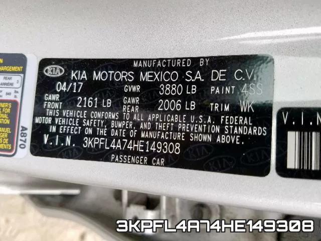 3KPFL4A74HE149308 фото 2