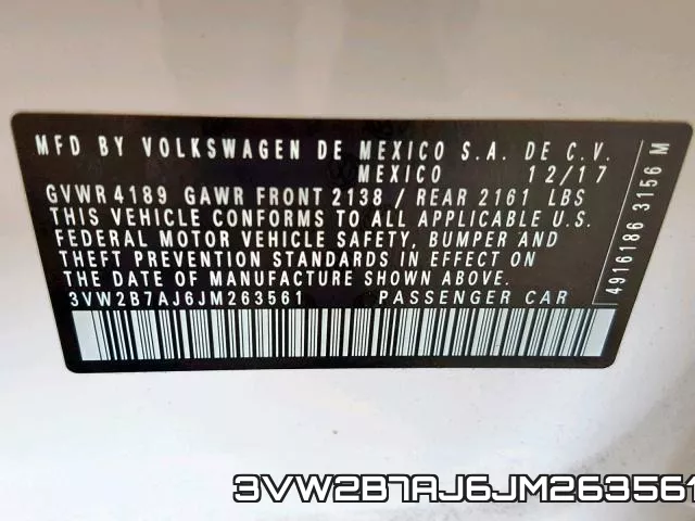 3VW2B7AJ6JM263561 фото 2