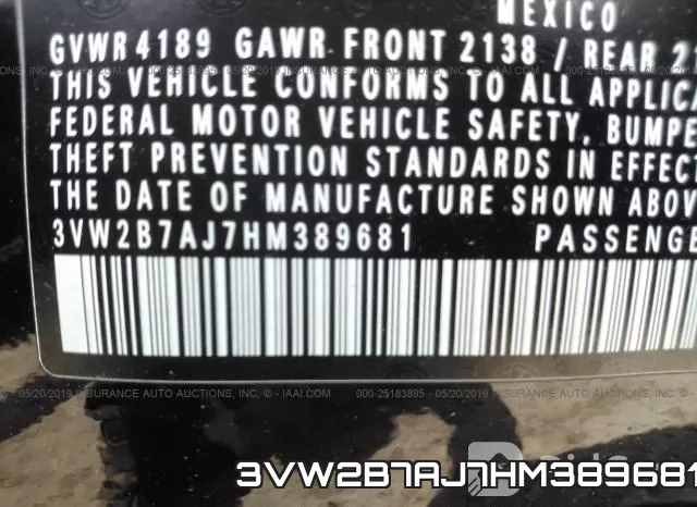 3VW2B7AJ7HM389681 фото 10