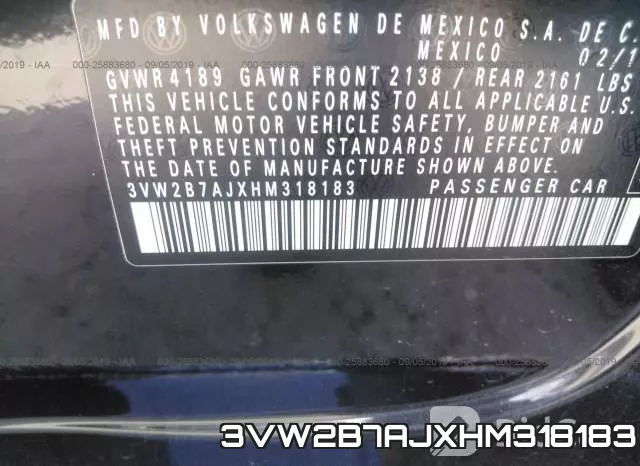 3VW2B7AJXHM318183 фото 10