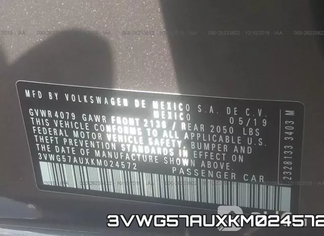 3VWG57AUXKM024572 фото 10