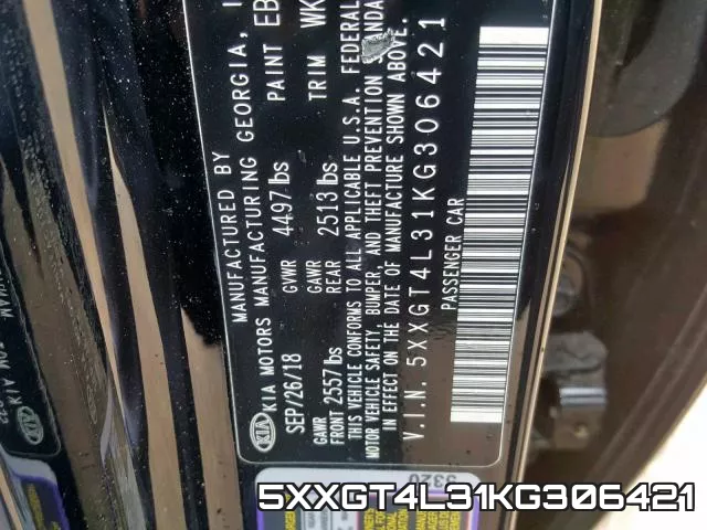 5XXGT4L31KG306421 фото 2