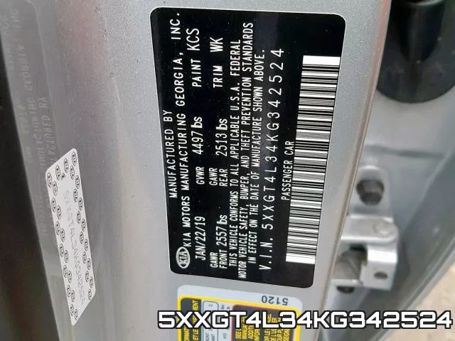 5XXGT4L34KG342524 фото 2