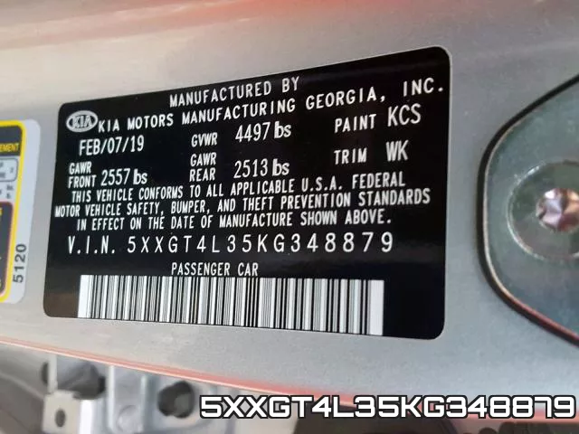5XXGT4L35KG348879 фото 2