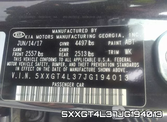 5XXGT4L37JG194013 фото 10