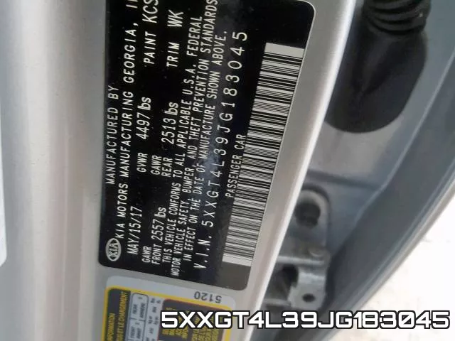 5XXGT4L39JG183045 фото 2
