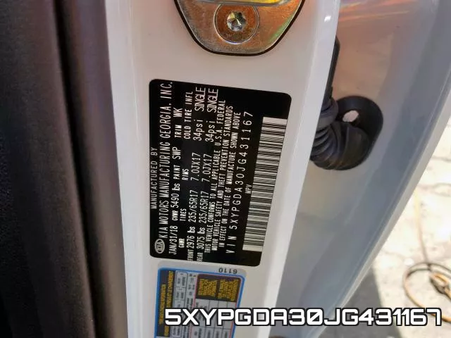 5XYPGDA30JG431167 фото 2