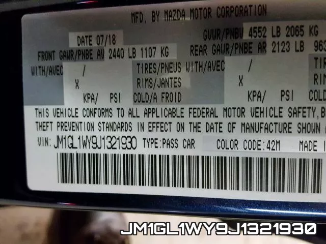 JM1GL1WY9J1321930 фото 2