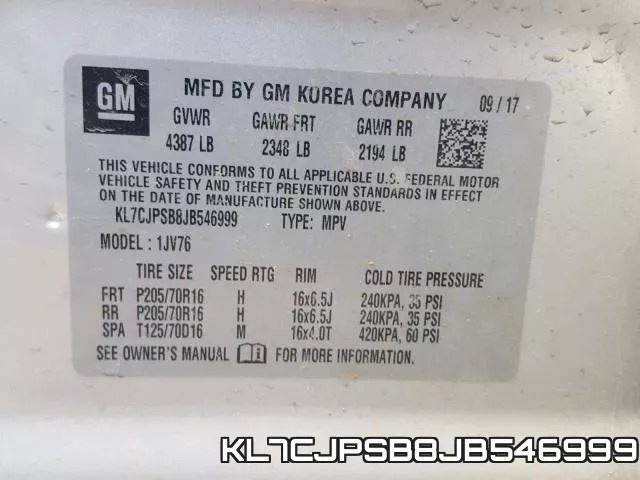 KL7CJPSB8JB546999 фото 2