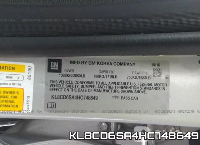 KL8CD6SA4HC748649 фото 10