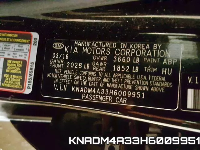 KNADM4A33H6009951 фото 2